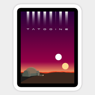 Landscape of the planet Tatooine Sticker
